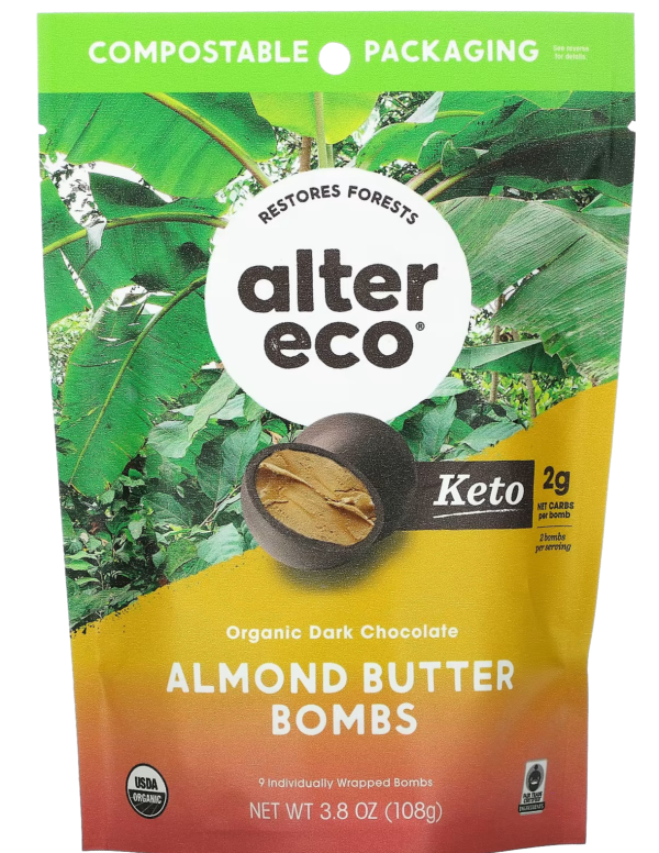 Organic Dark Chocolate Bombs Almond Butter Cheap