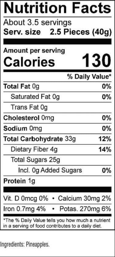 Dried Pineapple Rings - No Sugar Added Cheap