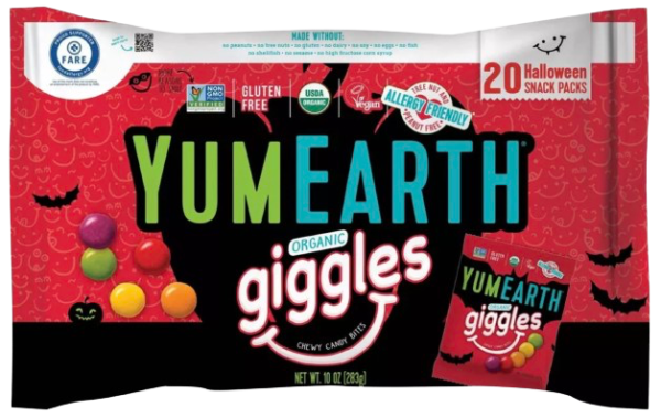 Organic Halloween Giggles Chewy Candy Bites (20 Snack Bags) Cheap