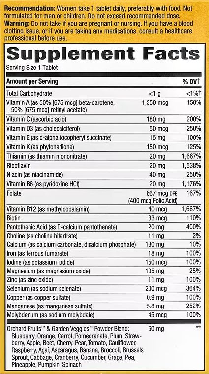 Alive! Women s Ultra Potency Complete Multivitamin, 60 Tablets Sale