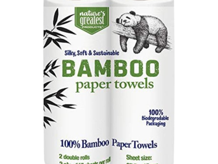 100% Bamboo Paper Towels 115 Sheets 2 Ply Online Hot Sale