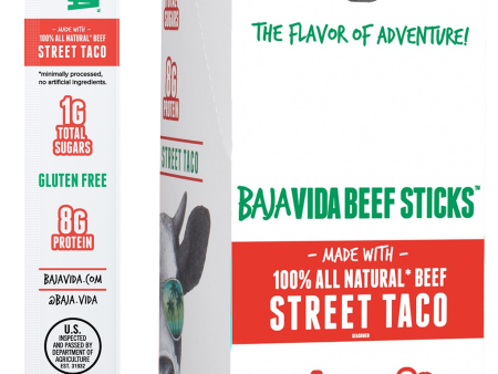 100% All-Natural Beef Sticks - Street Taco (16 Sticks) Discount