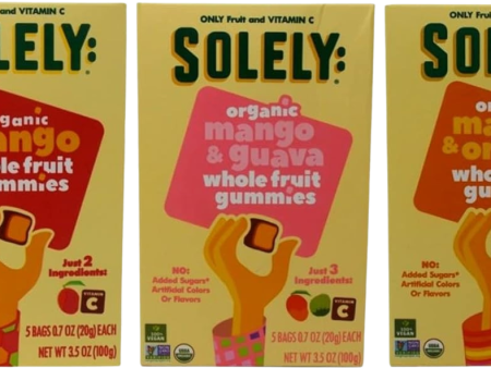 Organic Whole Fruit Gummies Snacks 3 Flavor Sampler - Mango, Mango & Guava, Mango & Orange Fashion