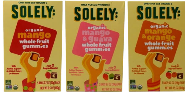 Organic Whole Fruit Gummies Snacks 3 Flavor Sampler - Mango, Mango & Guava, Mango & Orange Fashion