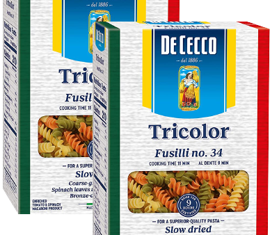 Tricolor Fusilli Pasta (2 Pack) For Sale