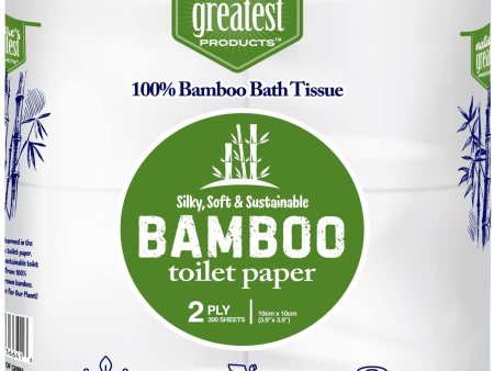 100% Bamboo & Sugarcane Bath Tissue 300 Sheets 2 Ply Hot on Sale